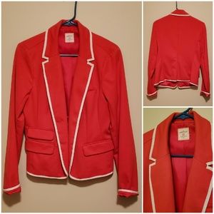 GAP Orange White Piping The Academy Blazer Size 12